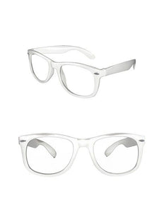 PartyXplosion Blues Brother bril wit met blanke glazen