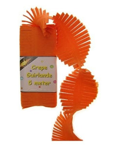 PartyXplosion Crepe guirlande oranje 5 mtr.