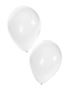 PartyXplosion Helium ballonnen 50 x wit nr 10