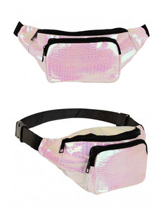 PartyXplosion Heuptasje slangeleer print wit