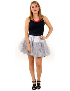 PartyXplosion Petticoat zilver 3-laags