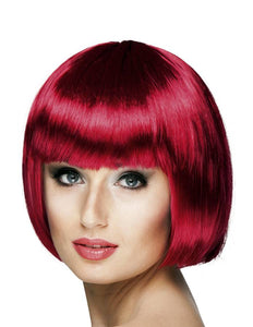 PartyXplosion Pruik boblijn Robijnrood