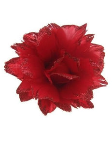 PartyXplosion Rode bloem decoratie glitters
