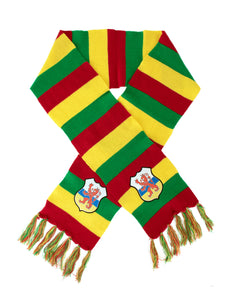 PartyXplosion Sjaal gebreid rood/geel/groen