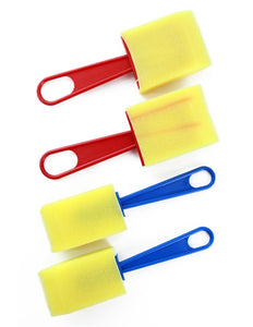 PartyXplosion Spons kwast 2 x 5cm breed & 2 x 4.2cm breed