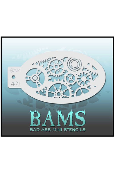 PartyXplosion Steampunk schmink sjabloon tandwielen