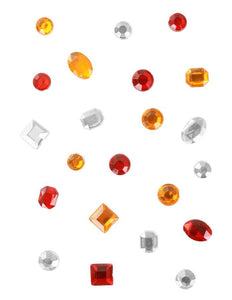 PartyXplosion Stenen rood-wit-geel 200 gram