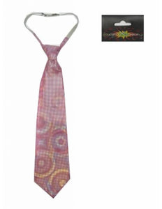 PartyXplosion Stropdas roze hologram