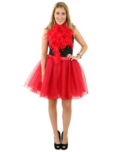 PartyXplosion Tule rok Denise deluxe rood