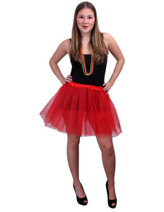 PartyXplosion Tule rokje Denise rood dames