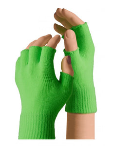 PartyXplosion Vingerloze handschoenen kind neon groen
