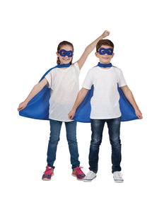 Wicked Costumes Blauwe Superhelden cape kind