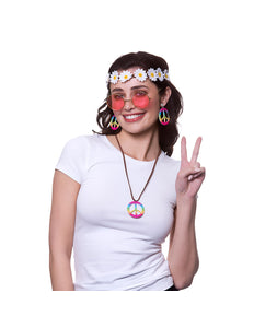 Wicked Costumes Hippie verkleed set Daisy 4-dlg