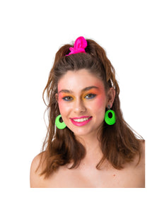 Wicked Costumes Jaren 80 oorbellen Elsa neon groen