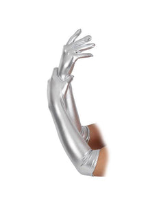 Wicked Costumes Lange handschoenen in zilver