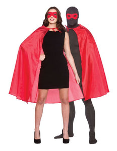 Wicked Costumes Super Hero Cape met masker in rood