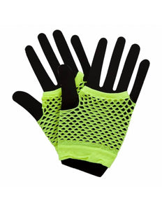 Wicked Costumes Visnet handschoenen in neon geel
