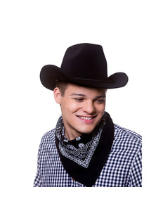 Wicked Costumes Zwarte bandana cowboy