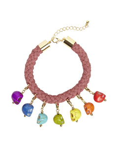 Widmann SRL Armbandje met 7 doodskopjes