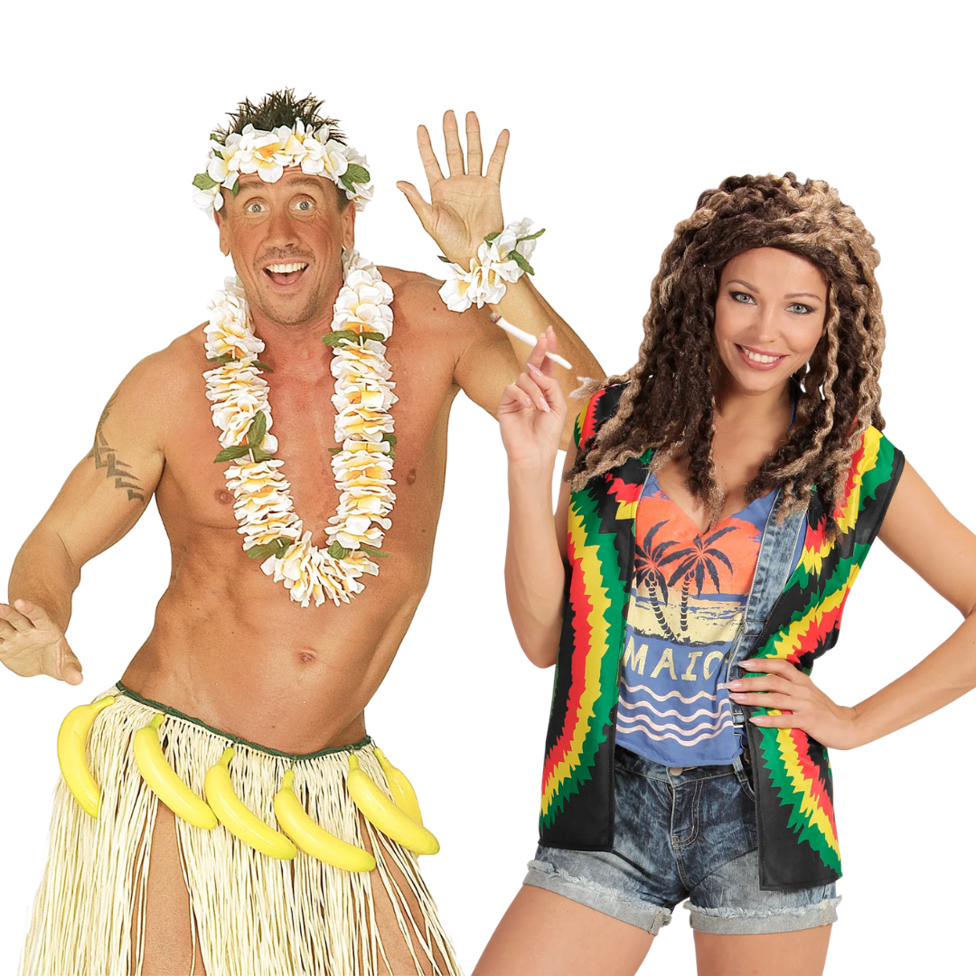 Tropical themafeest outfit met hawaii kleding en accessoires
