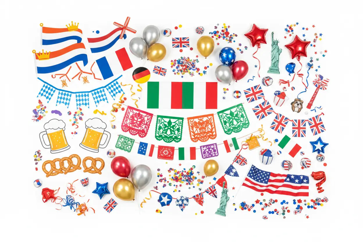 Een werelds feest met landen feestversiering: inspiratie gids