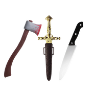 Dolche, Äxte und Messer