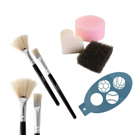 Penselen, sjablonen & sponsjes