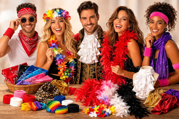 Bandanas, boa's & polsbandjes