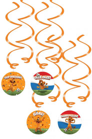 Orangefarbene Luftschlangen