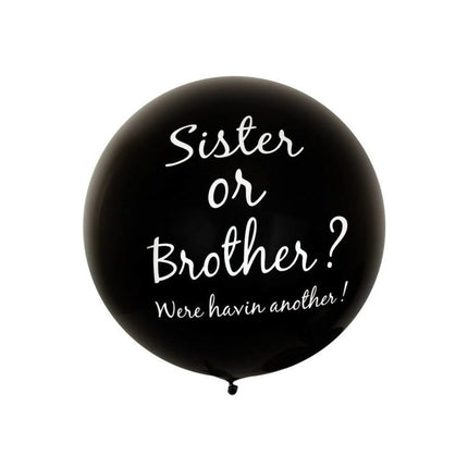 mooie-zwarte-megaballon-sister-or-brother-914cm