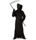Halloween kostuum jongens zwart magere hein gewaad met capuchon