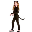 Halloween kostuum meisjes zwart kattenpak Blacky met staart