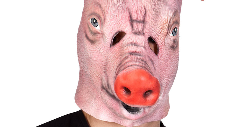 Latex hoofdmasker Varken