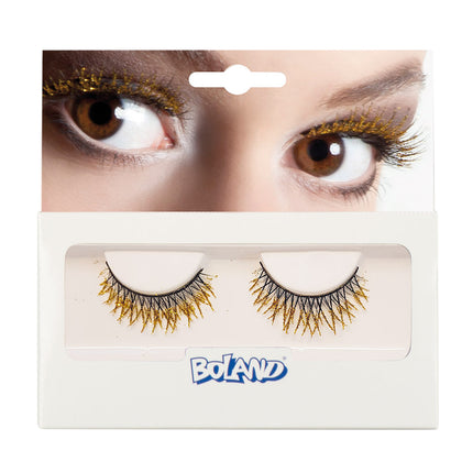 Paar wimpers Glitter goud