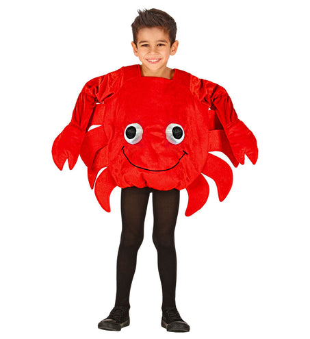 Krab kostuum kind detail met scharen, oceaan zeedier verkleedpak