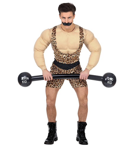 Spierbundel kostuum man gedragen, sterke man gewichtheffer outfit volwassenen