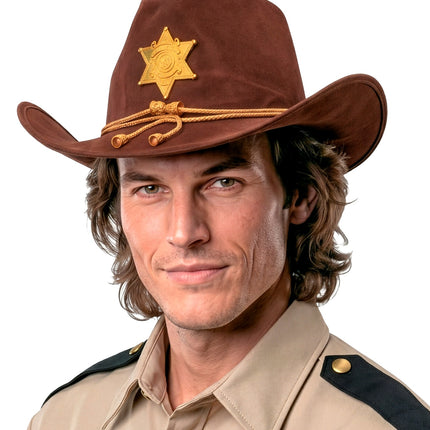 Cowboy hoed sheriff Texas ranger detailopname – verkleedkleding