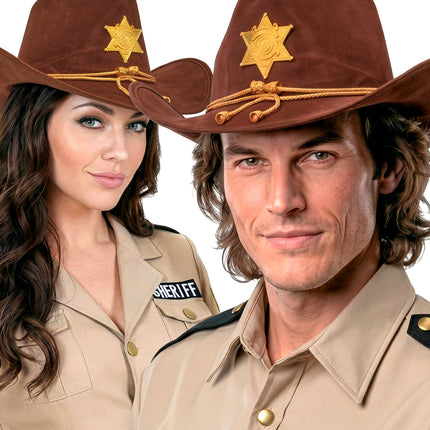 Cowboy hoed sheriff Texas ranger achterkant – verkleedkleding