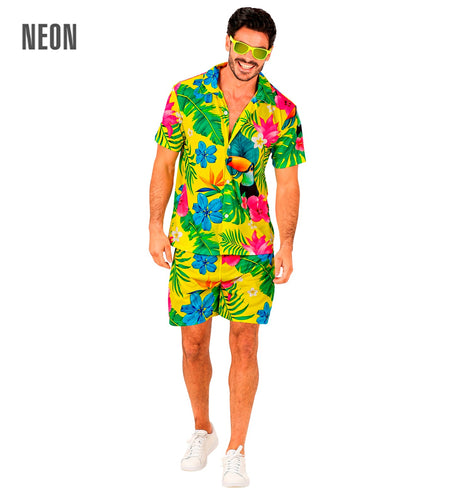 Toekan Hawaii set heren - tropische beach party blouse en short aloha