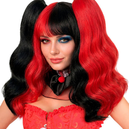 Pruik en hairextensions harlekijn voor dames sfeerbeeld – pruiken
