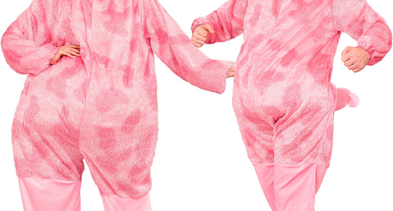 Grappig flamingo jumpsuit voor volwassenen vooraanzicht – kostuums
