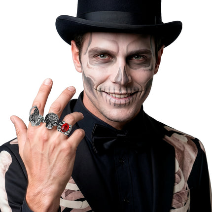 Ringen Halloween assorti 3 stijlen voor heren close-up – sieraden