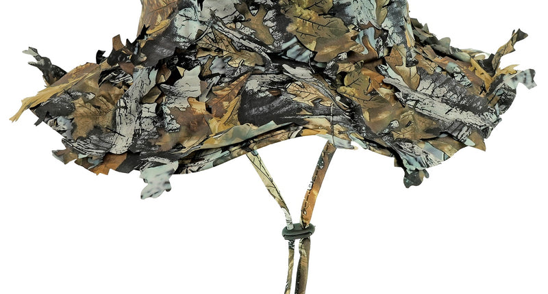 Hoed boonie tactisch met bladeren camouflage vooraanzicht – hoeden