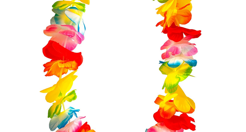 Bloem bloemenkrans multicolor per stuk in polybag vooraanzicht – verkleedkleding