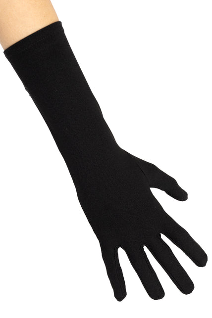 Handschoenen nylon lang zwart volwassenen — foto 14