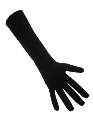 Handschoenen nylon lang zwart volwassenen — foto 15