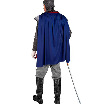 Ridder kostuum Ricky heren - middeleeuwen verkleedkleding ridder met cape