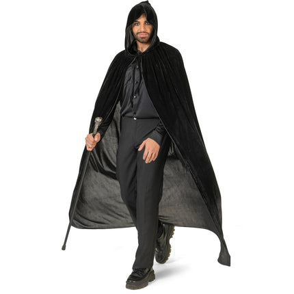 Zwarte cape velours