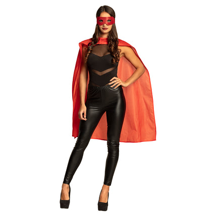 Super held cape en masker set rood — foto 2