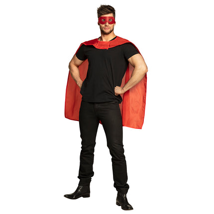 Super held cape en masker set rood — foto 3